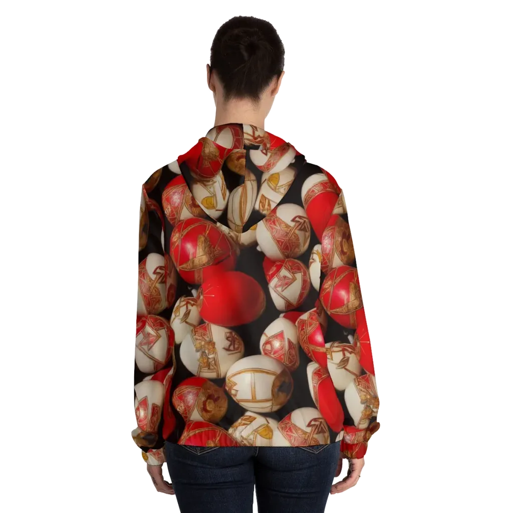 Crimson Relic on Women's Full-Zip Hoodie — Back On Person