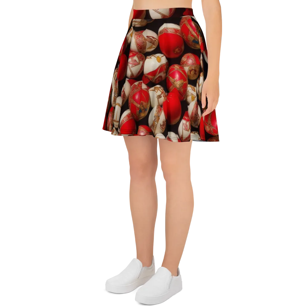 Crimson Relic on Skater Skirt — Left