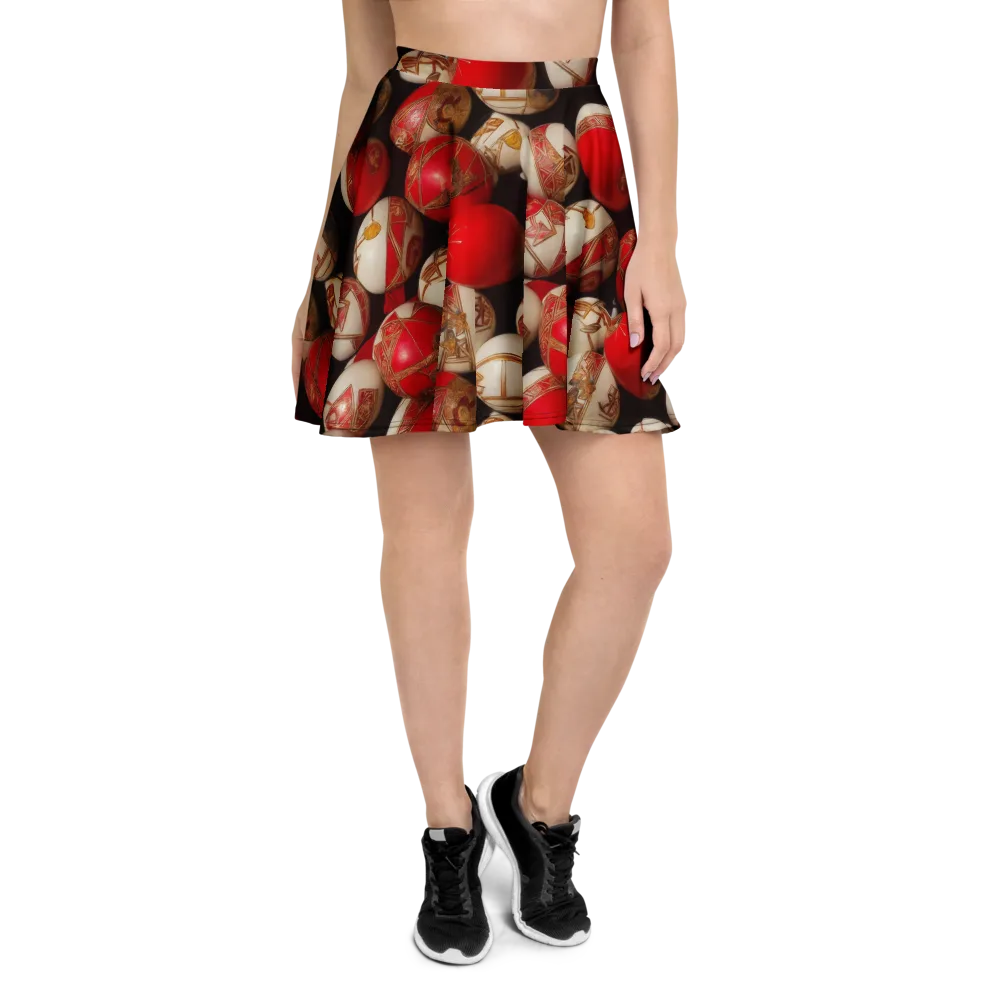 Crimson Relic on Skater Skirt — Front