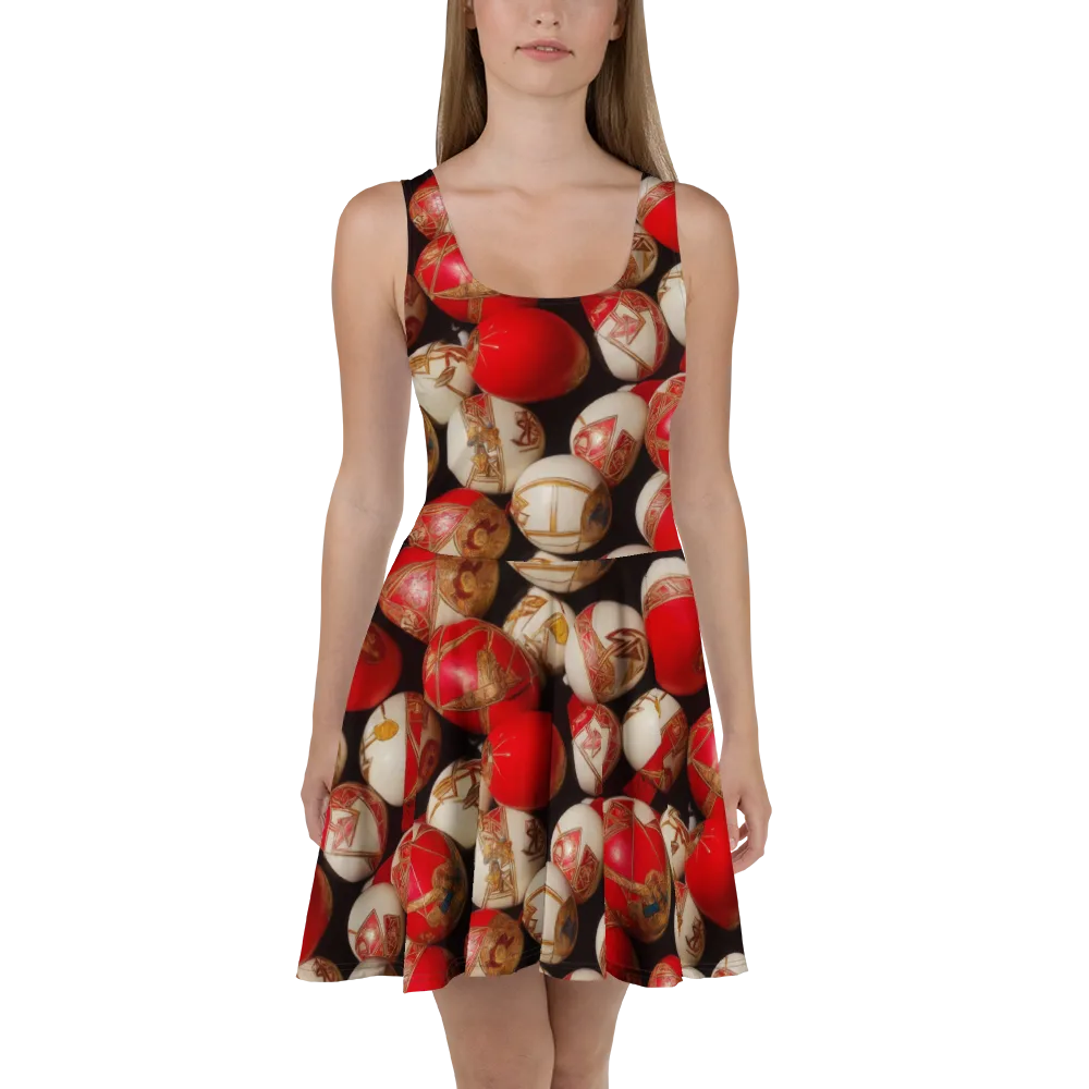 Crimson Relic on Skater Dress — Front