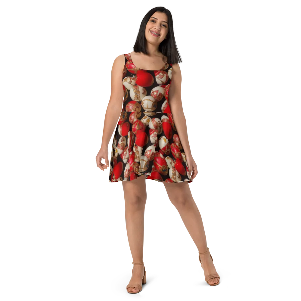 Crimson Relic on Skater Dress — Front