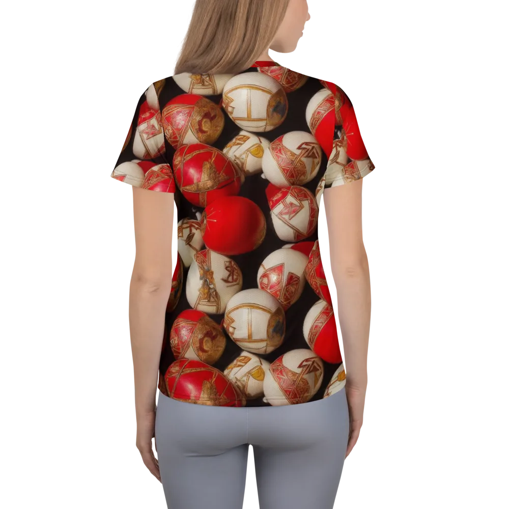Crimson Relic on Women's Athletic T-Shirt — Back