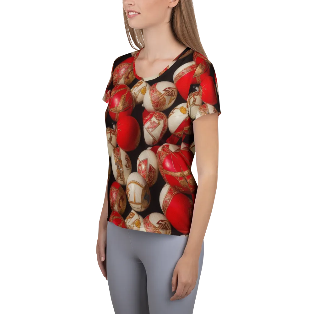 Crimson Relic on Women's Athletic T-Shirt — Left