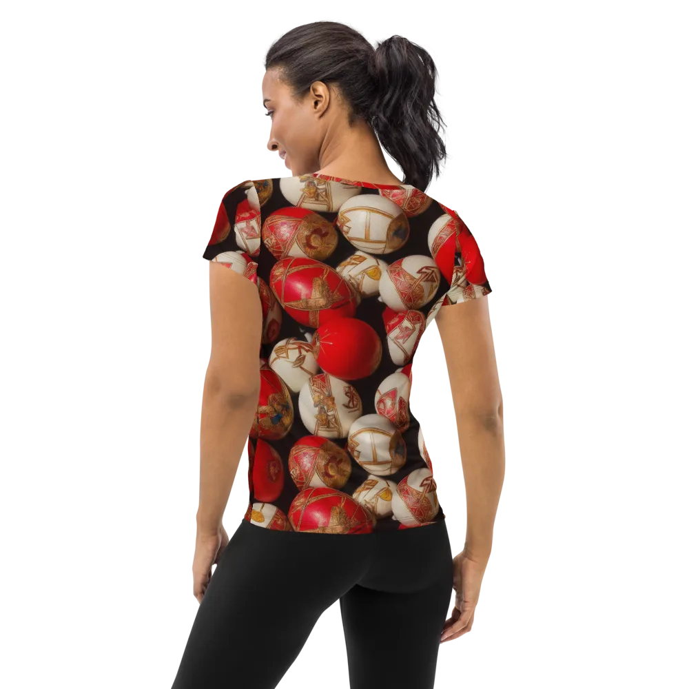 Crimson Relic on Women's Athletic T-Shirt — Back