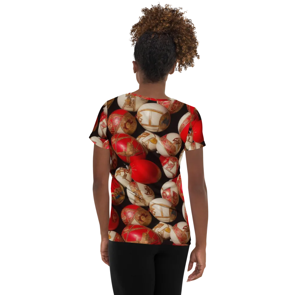 Crimson Relic on Women's Athletic T-Shirt — Back