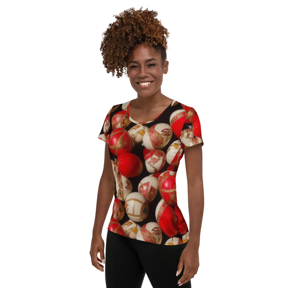 Crimson Relic on Women's Athletic T-Shirt — Left