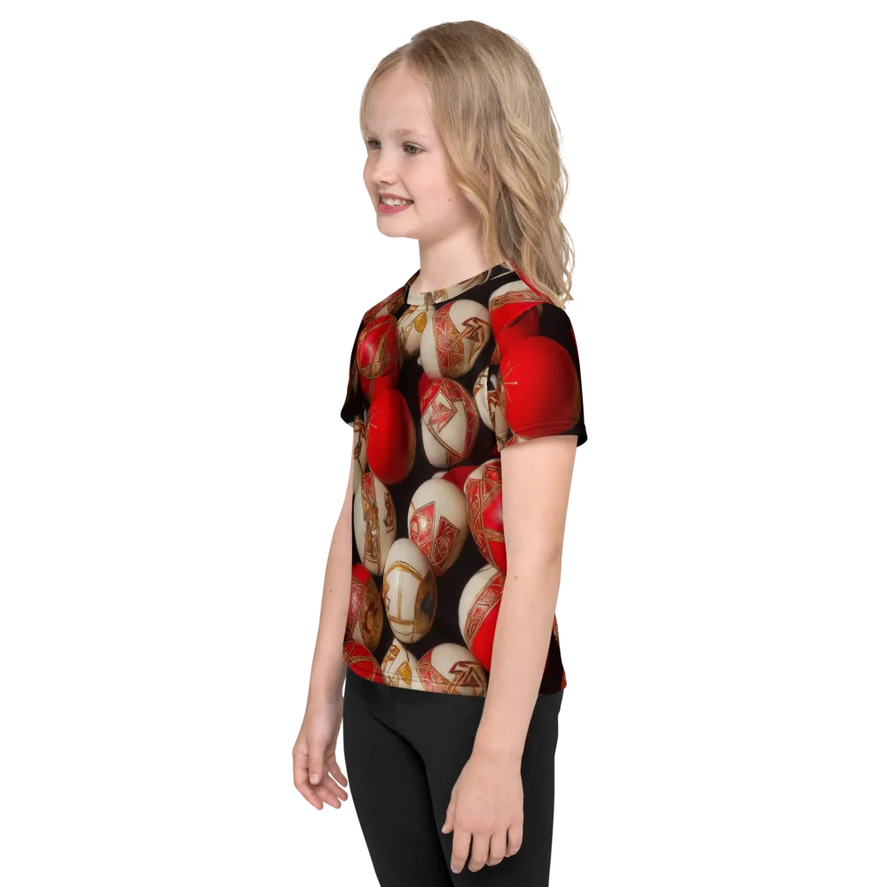 Crimson Relic on Kids Crew Neck T-Shirt — Left