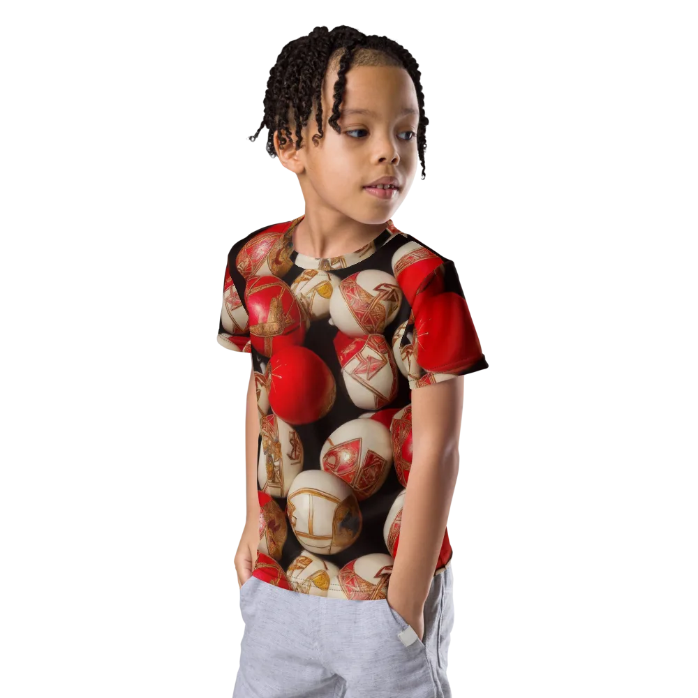 Crimson Relic on Kids Crew Neck T-Shirt — Left Front