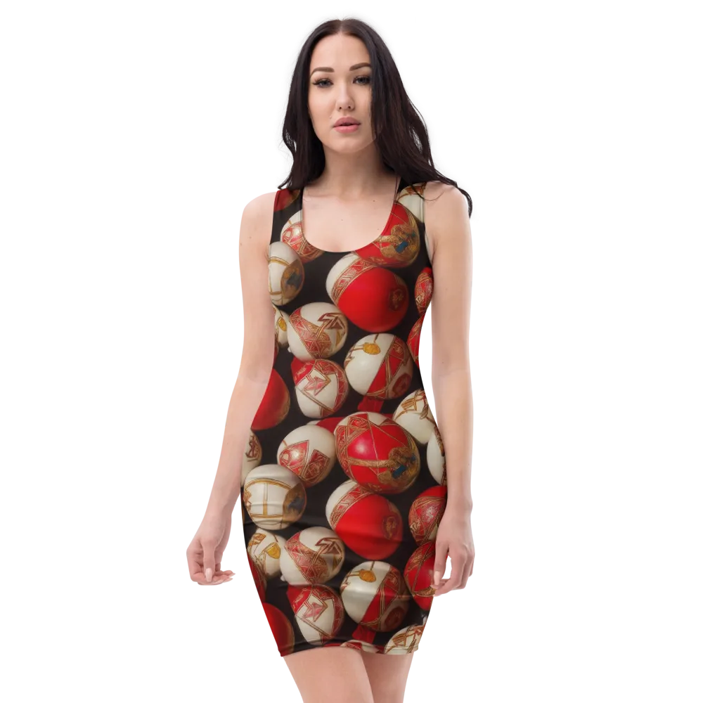 Crimson Relic on Bodycon Dress — Front