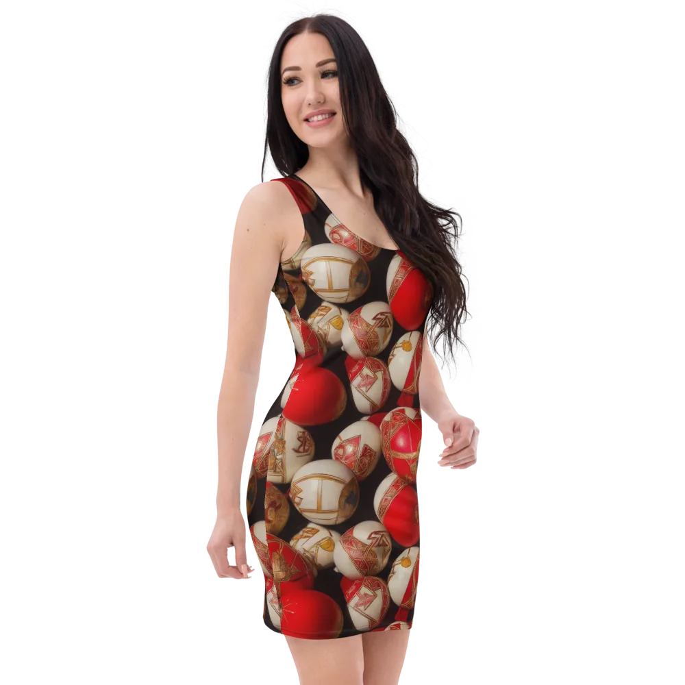 Crimson Relic on Bodycon Dress — Right Front