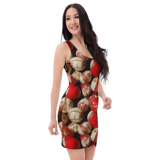 Crimson Relic on a Bodycon Dress