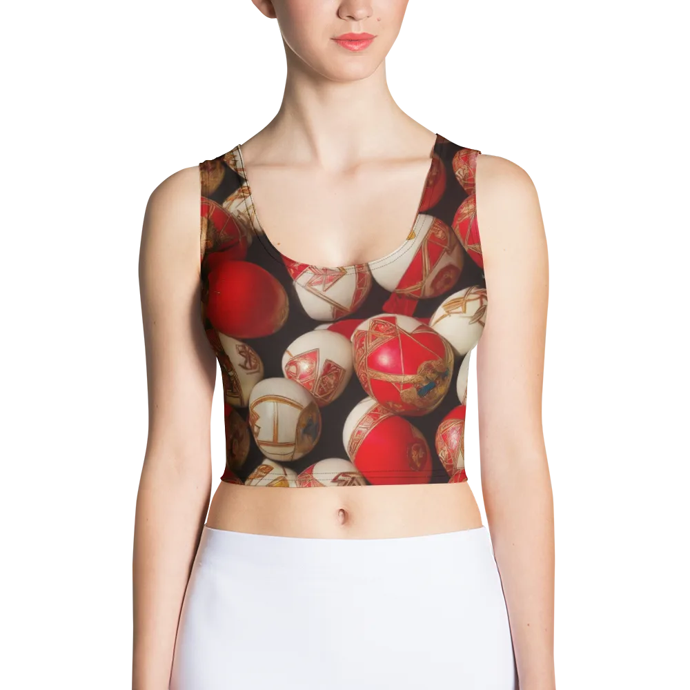 Crimson Relic on Crop Top — Front
