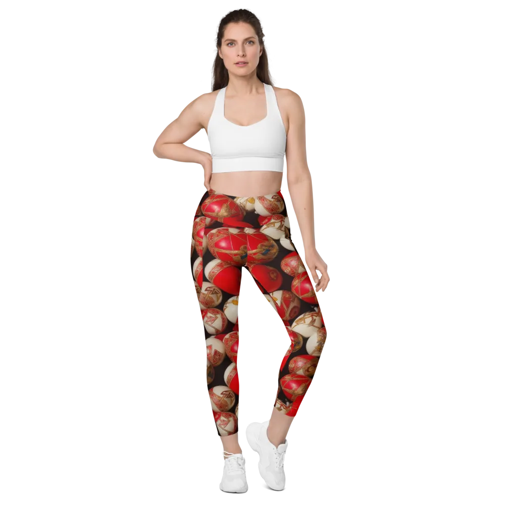 Crimson Relic on Leggings with Pockets — Front