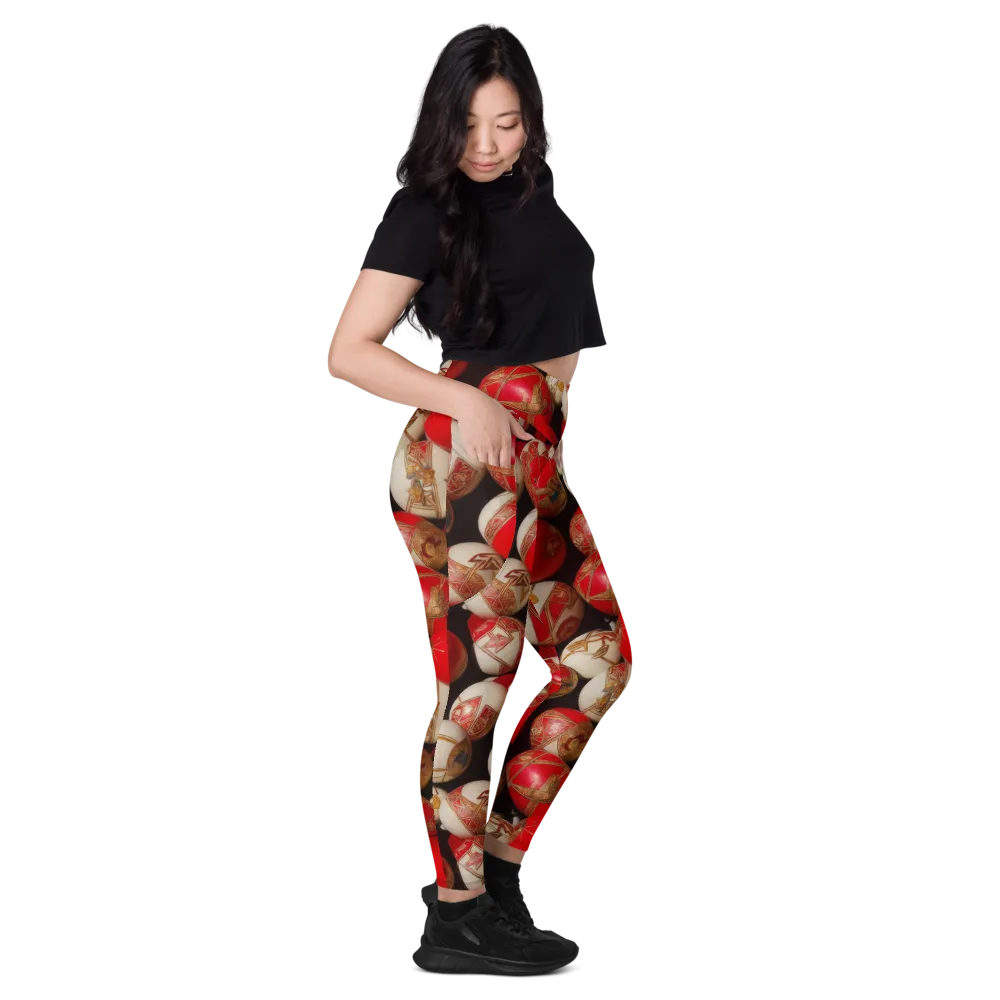 Crimson Relic on Leggings with Pockets — Right