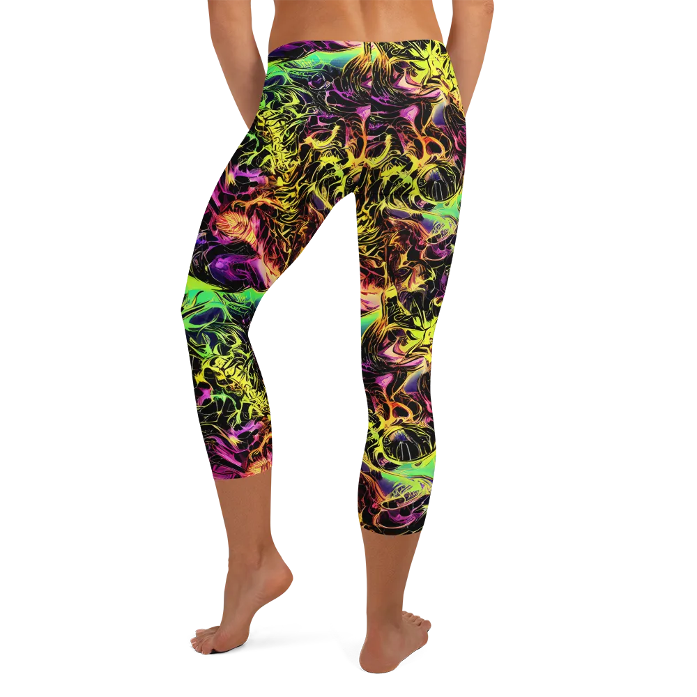 Hypercolor Wilds on Capri Leggings — Back