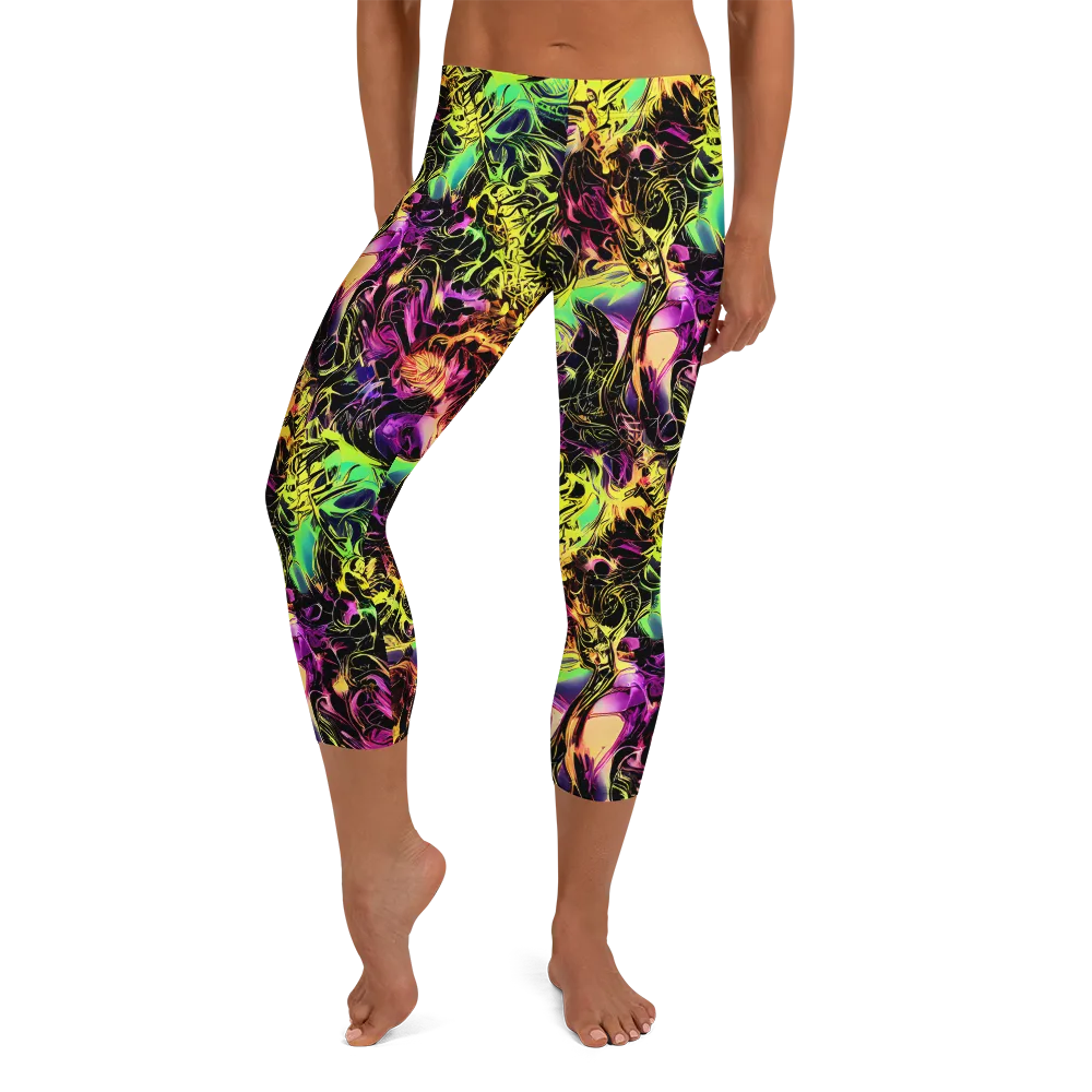 Hypercolor Wilds on Capri Leggings — Front