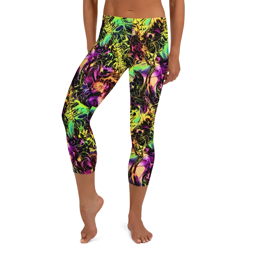Hypercolor Wilds on Capri Leggings — Front
