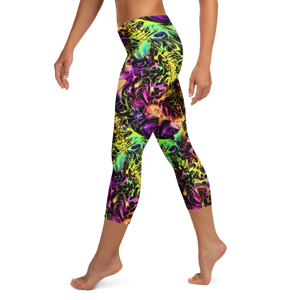 Hypercolor Wilds on Capri Leggings — Left