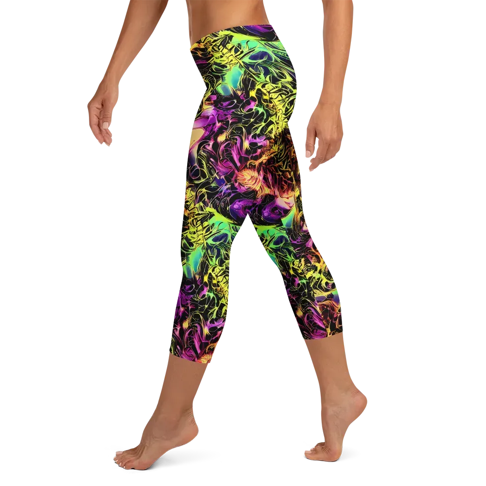 Hypercolor Wilds on Capri Leggings — Left