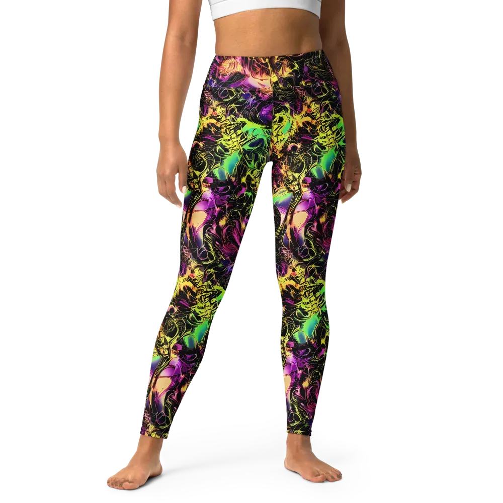Hypercolor Wilds on Yoga Leggings — Front