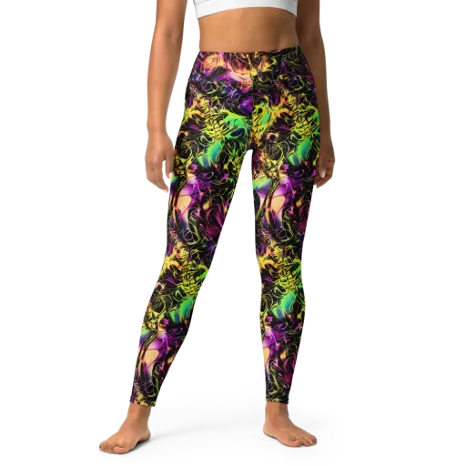 Hypercolor Wilds on a Yoga Leggings