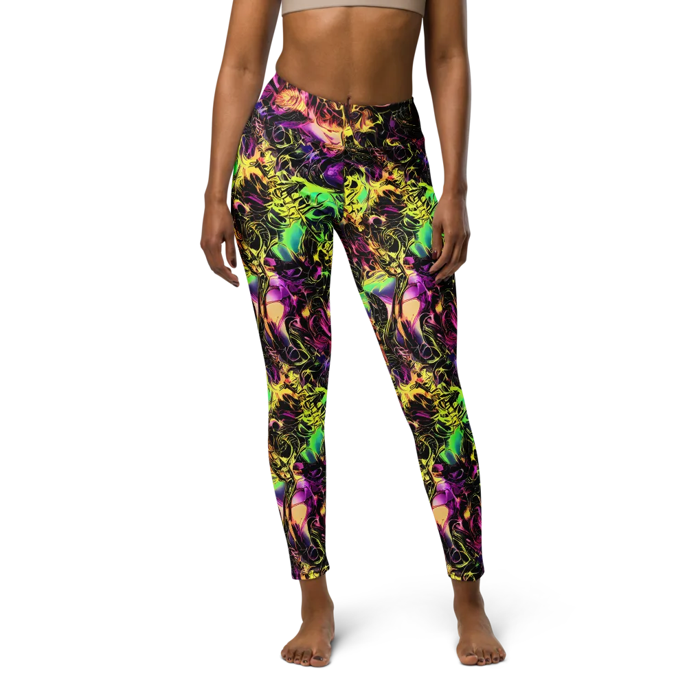 Hypercolor Wilds on Yoga Leggings — Front