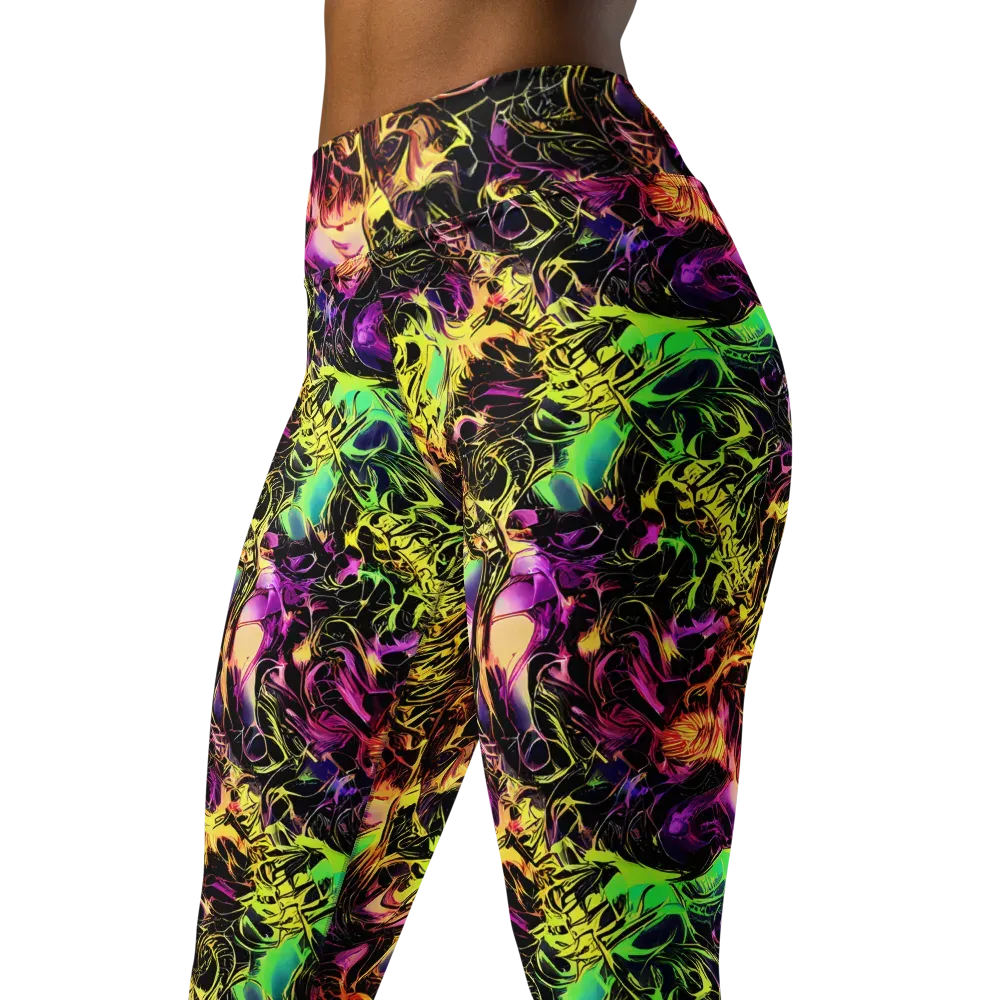 Hypercolor Wilds on Yoga Leggings — Left Front
