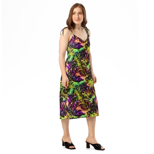 Hypercolor Wilds on a Slip Dress