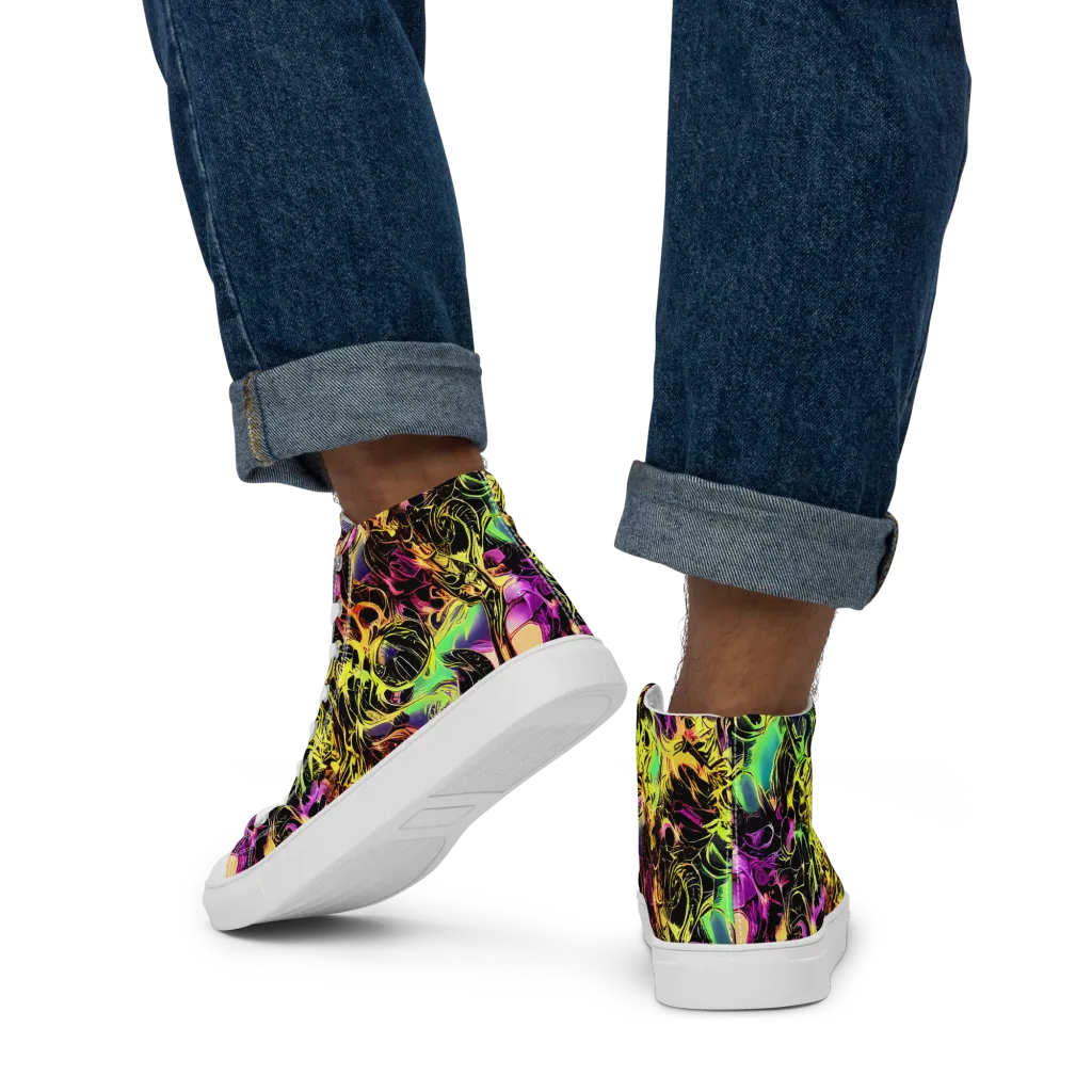 Hypercolor Wilds on Men's High Top Canvas Shoes — Back