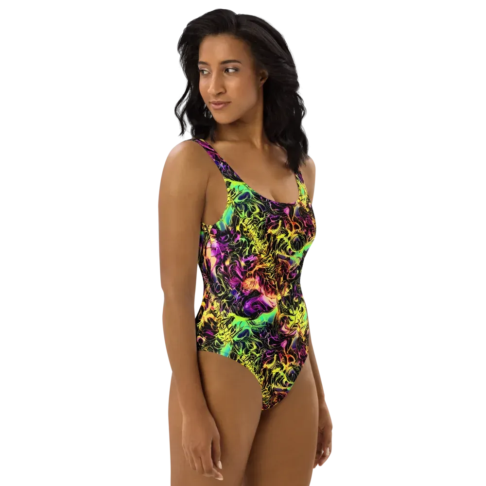 Hypercolor Wilds on One-Piece Swimsuit — Right