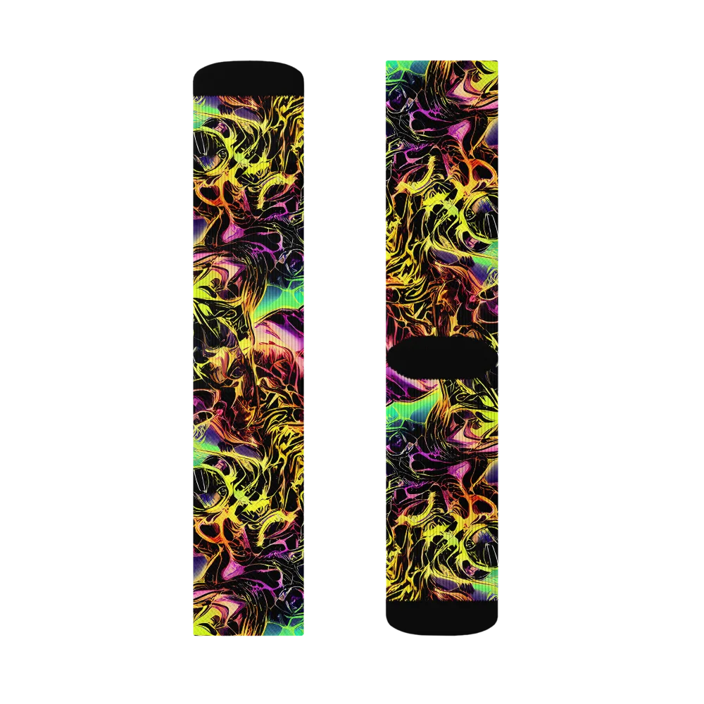 Hypercolor Wilds on Socks — Left Sock