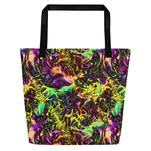 Hypercolor Wilds on a Large Tote Bag W/ Pocket
