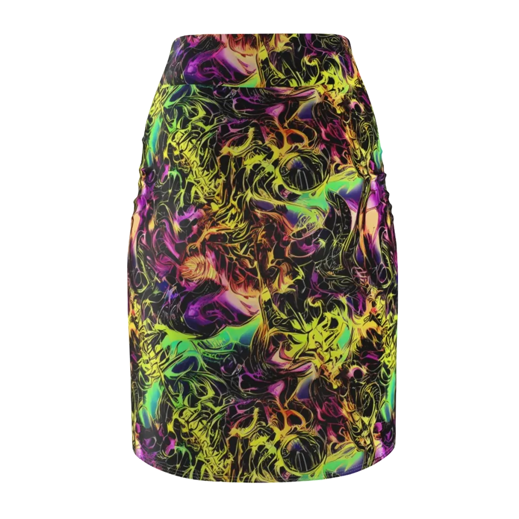 Hypercolor Wilds on Pencil Skirt — Back