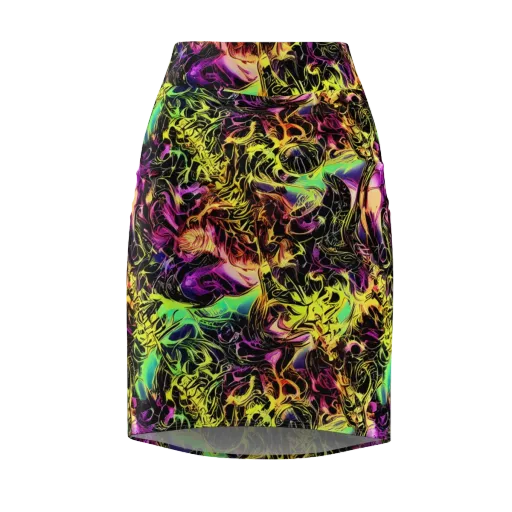 Hypercolor Wilds on a Pencil Skirt