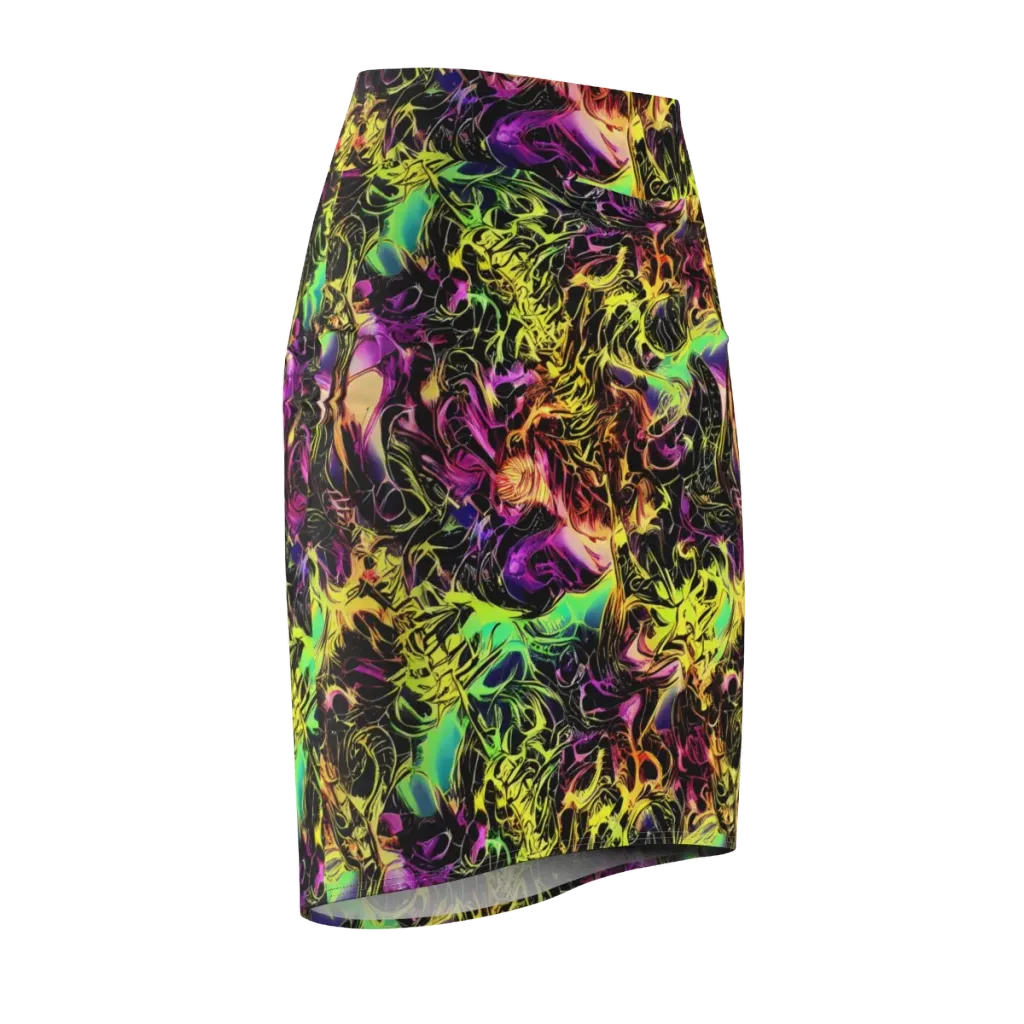Hypercolor Wilds on Pencil Skirt — Front Side
