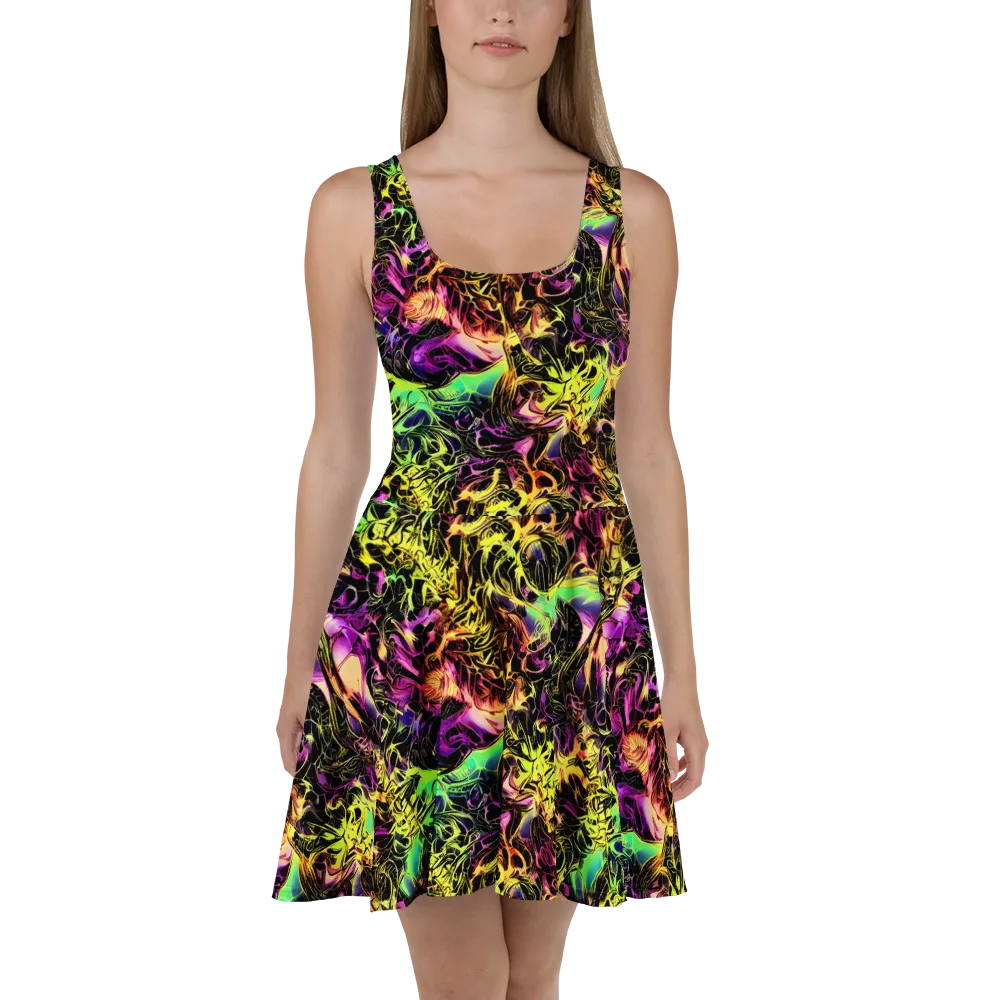 Hypercolor Wilds on Skater Dress — Front