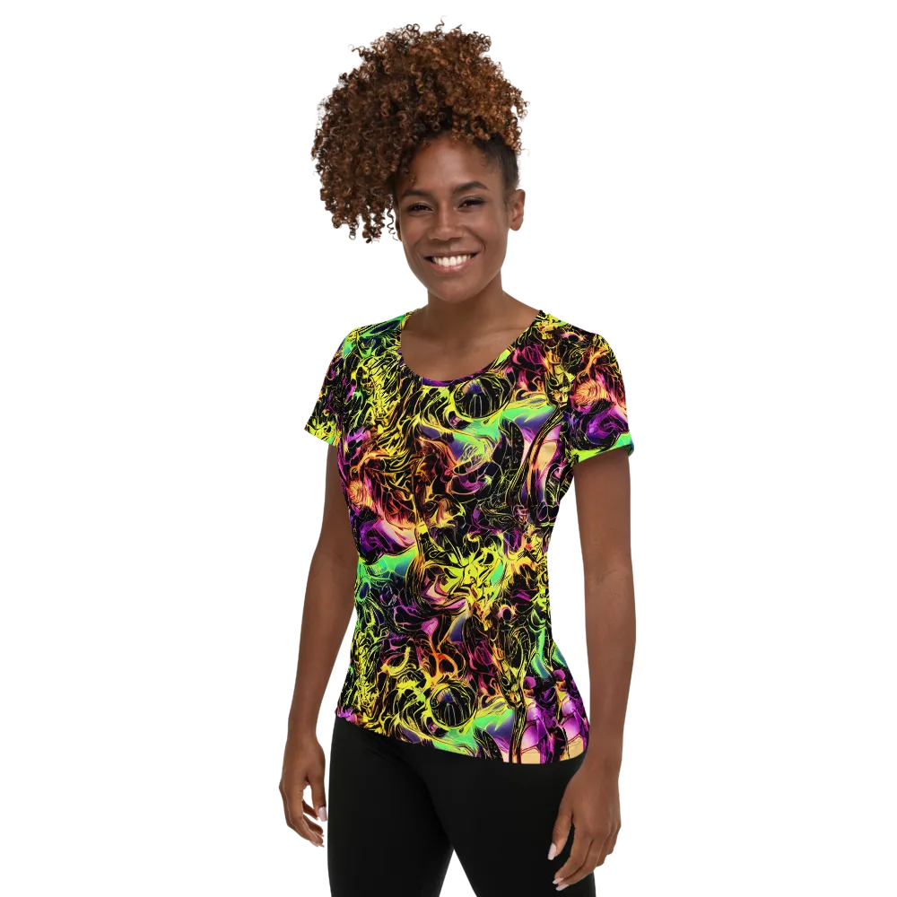 Hypercolor Wilds on Women's Athletic T-Shirt — Left
