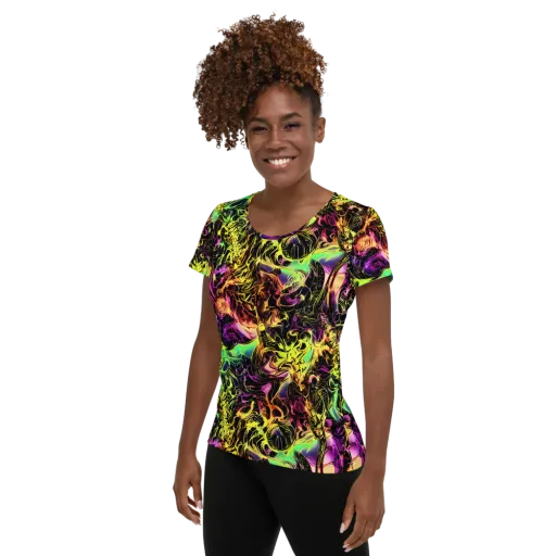 Hypercolor Wilds on a Women's Athletic T-Shirt
