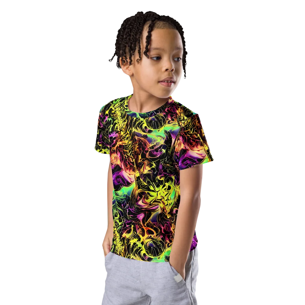 Hypercolor Wilds on Kids Crew Neck T-Shirt — Left Front