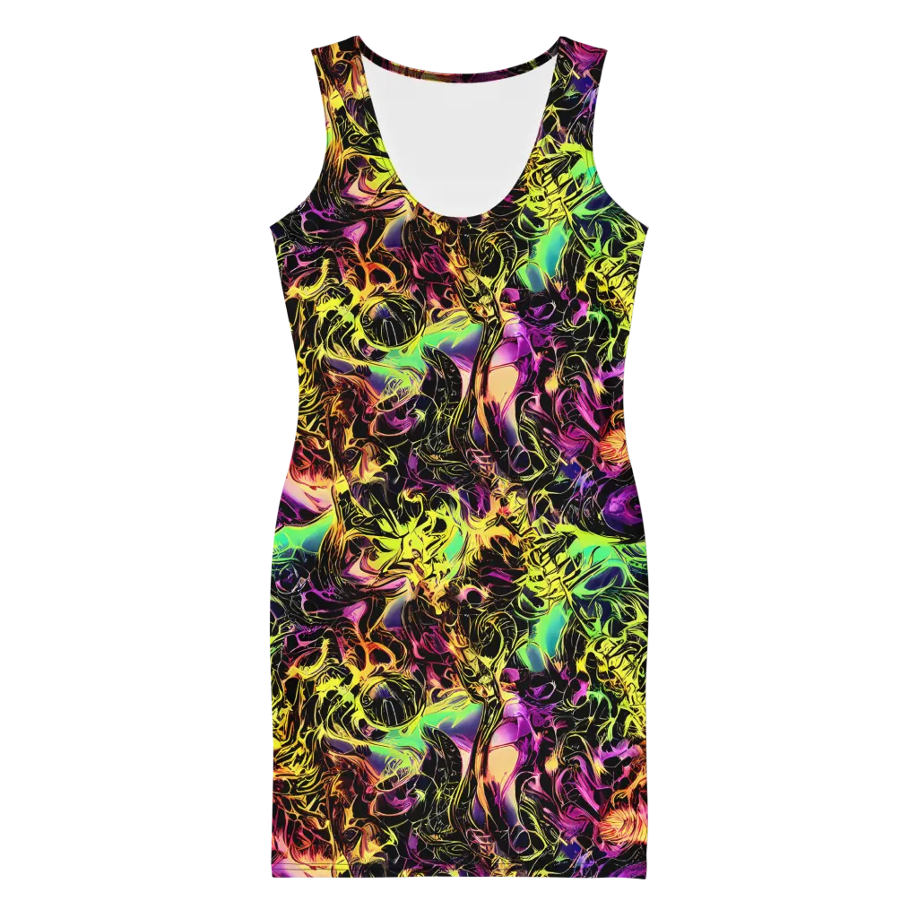 Hypercolor Wilds on Bodycon Dress — Front