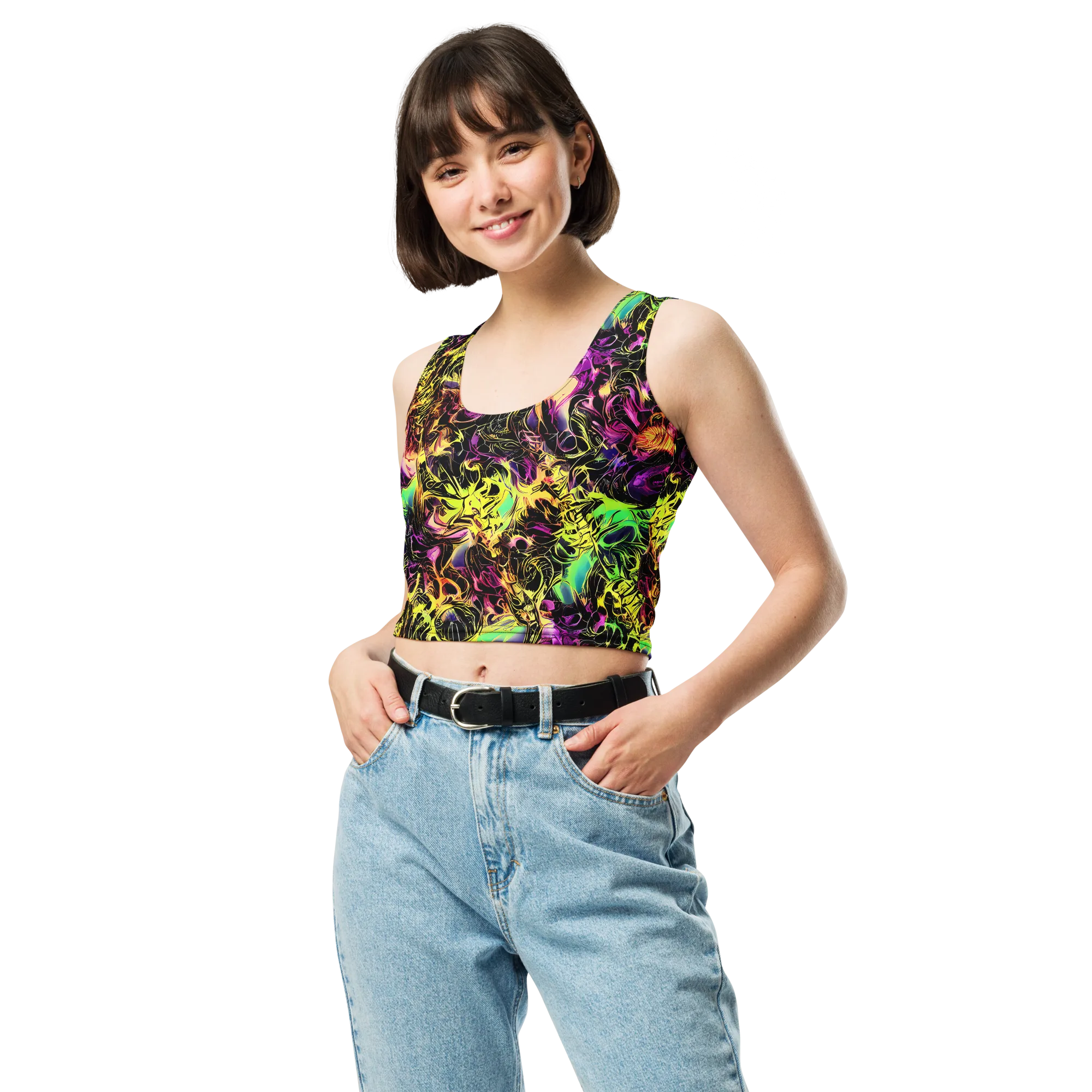 Hypercolor Wilds on Crop Top — Front