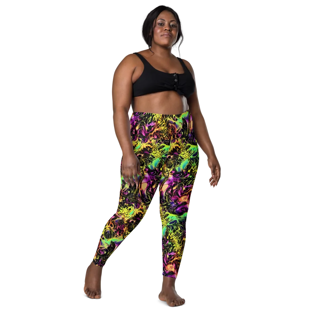 Hypercolor Wilds on Leggings with Pockets — Front