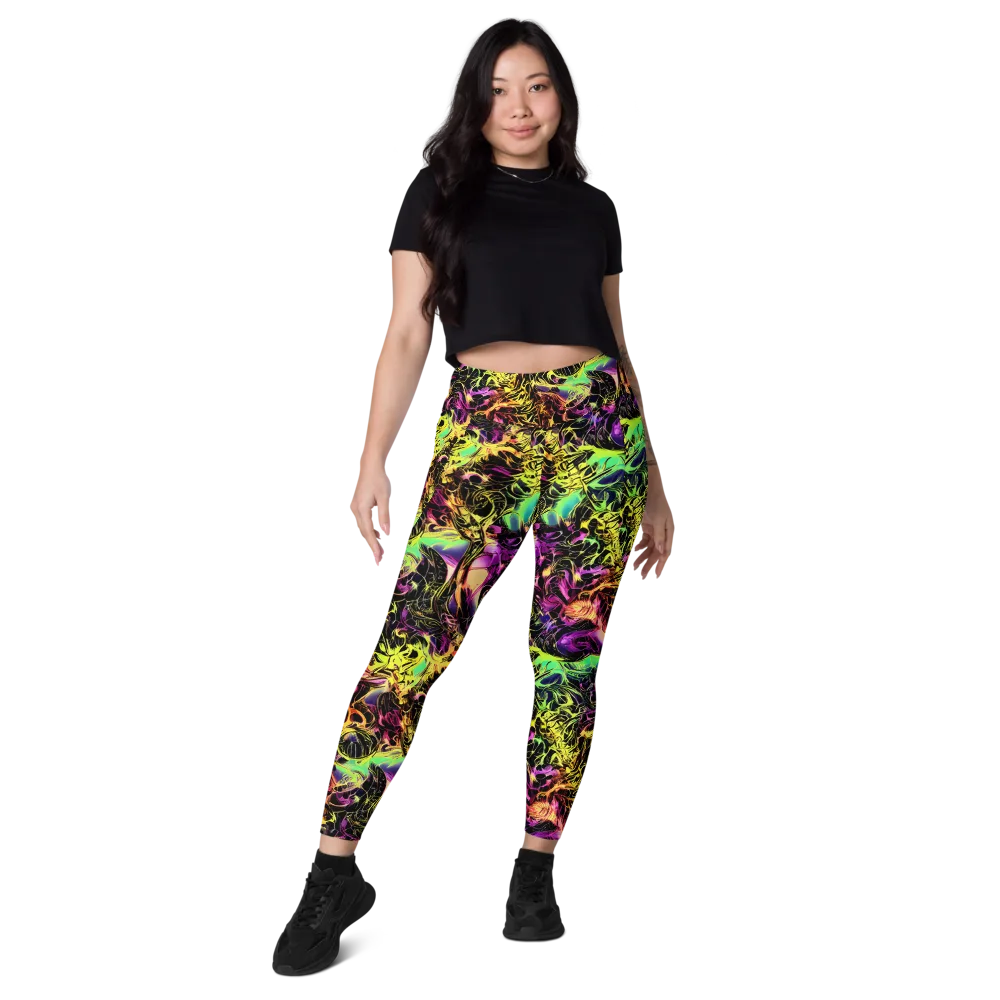 Hypercolor Wilds on Leggings with Pockets — Front