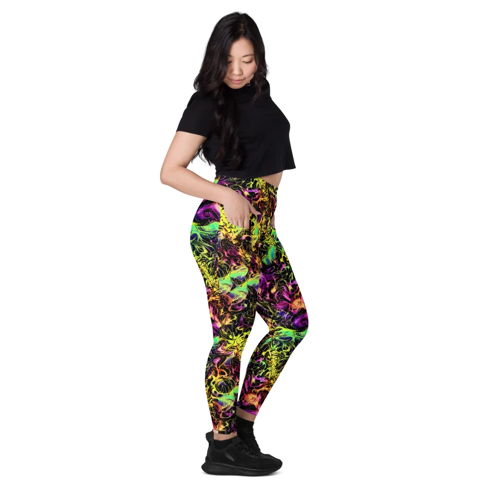 Hypercolor Wilds on Leggings with Pockets — Right
