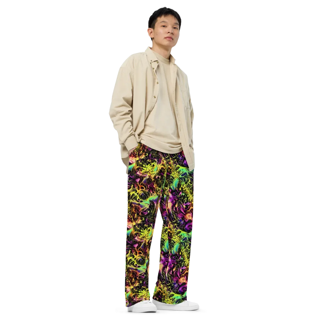 Hypercolor Wilds on Wide-Leg Pants — Right Front