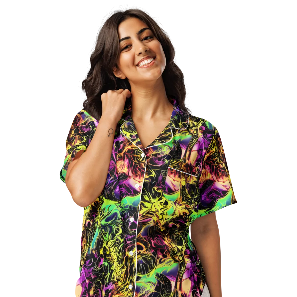 Hypercolor Wilds on Women's Short Sleeve Pajama Top — Front