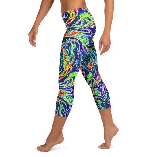 The Neon Unknown on a Capri Leggings