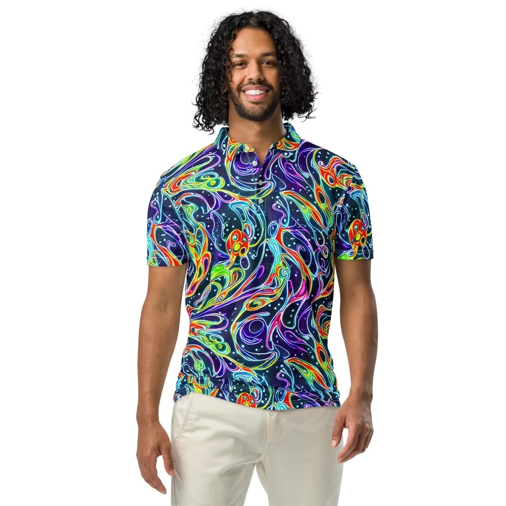 The Neon Unknown on Men's Slim Fit Polo Shirt — Front