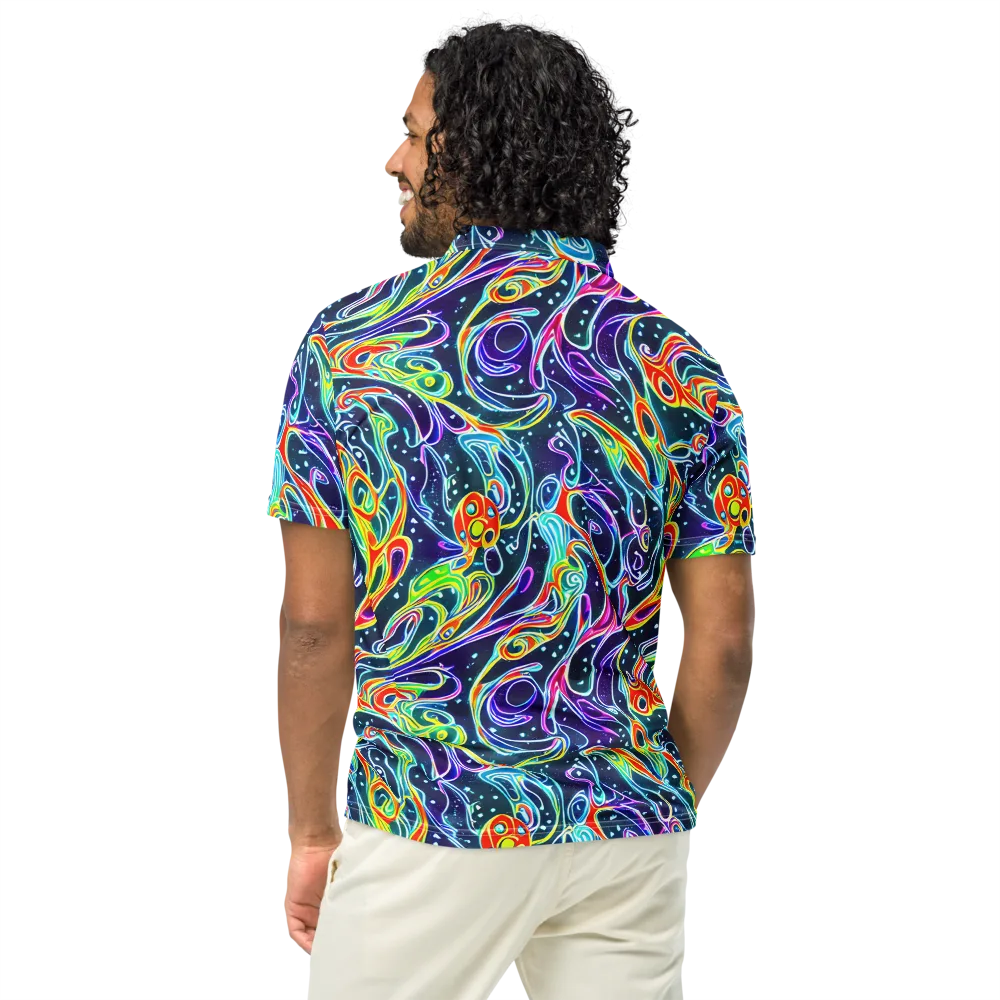 The Neon Unknown on Men's Slim Fit Polo Shirt — Back