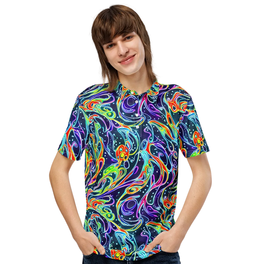 The Neon Unknown on Men's Slim Fit Polo Shirt — Front